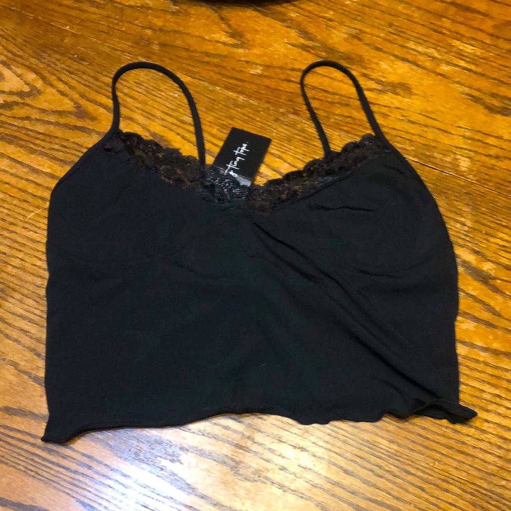 NWT Pretty Tiny Tops black lace camisole